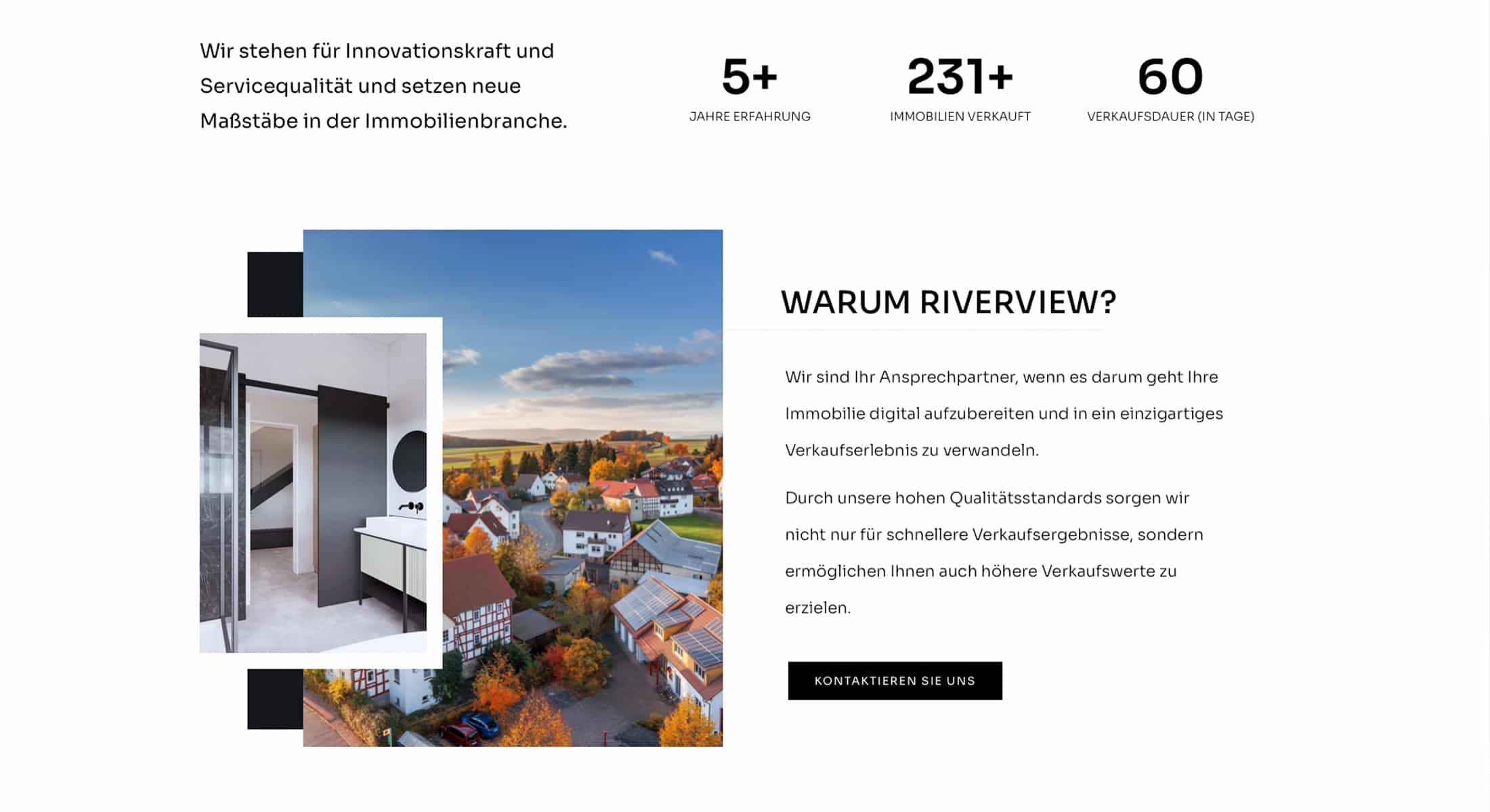 Riverview Webseiten-Abschnitt